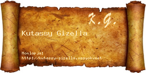 Kutassy Gizella névjegykártya