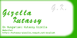gizella kutassy business card